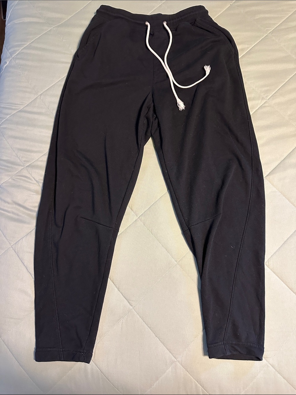 Xersion Black Men's Jogger Sweatpants with White Drawstring